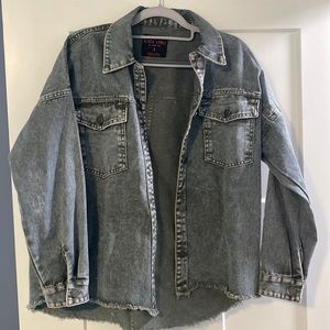Black Label Green/Grey Denim Jacket - S